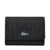 Голям дамски портфейл Lacoste NF4190AA Черен цвят на ниска цена