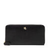 Голям дамски портфейл Lauren Ralph Lauren Zip Cont Wlt 432876730003 Черен цвят на ниска цена