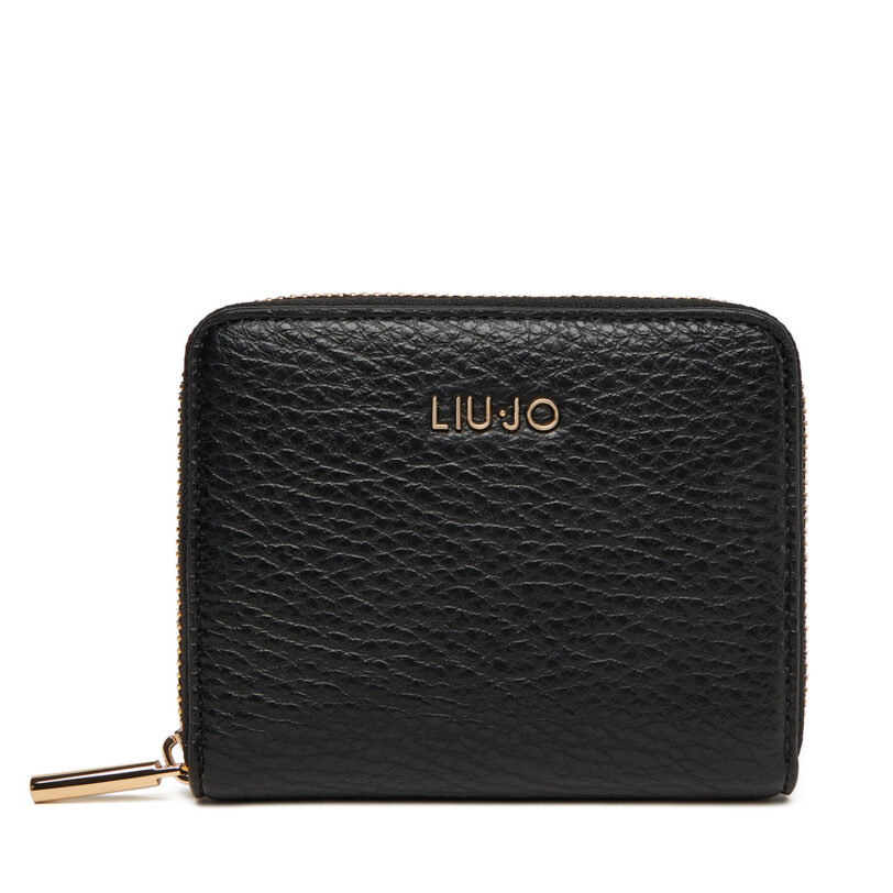 Голям дамски портфейл Liu Jo Ecs M Zip Around AF5156 E0027 Черен цвят на ниска цена