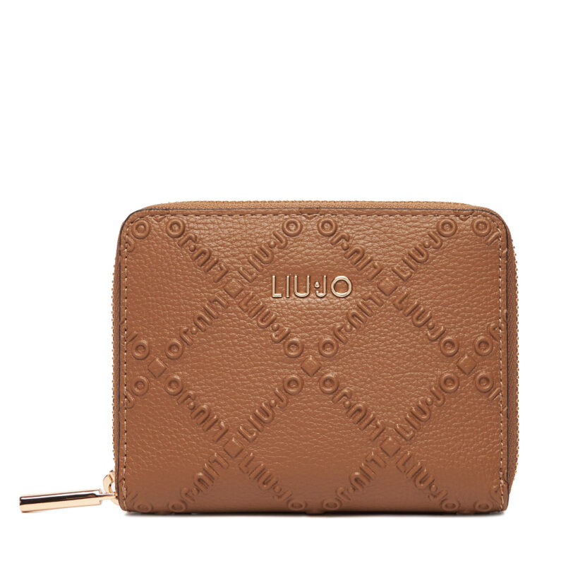Голям дамски портфейл Liu Jo Ecs M Zip Around AF5156 E0538 Кафяв цвят на ниска цена