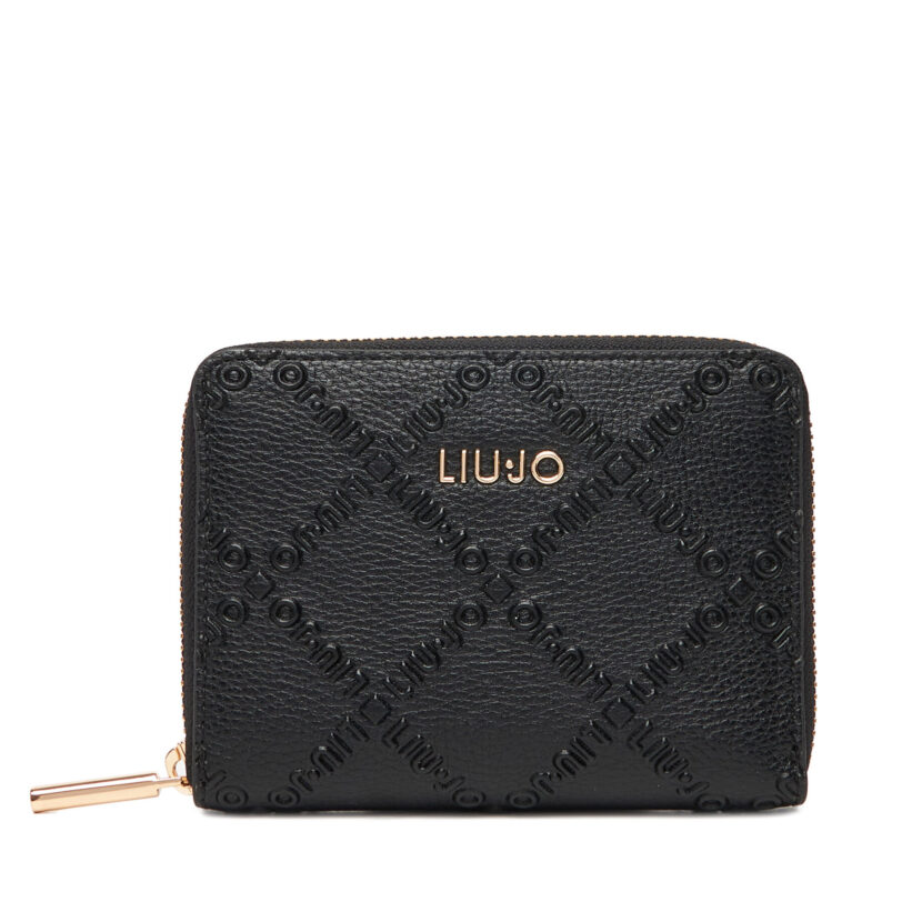 Голям дамски портфейл Liu Jo Ecs M Zip Around AF5156 E0538 Черен цвят на ниска цена