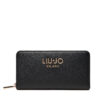 Голям дамски портфейл Liu Jo Ecs Xl Zip Around AF5170 E0058 Черен цвят на ниска цена