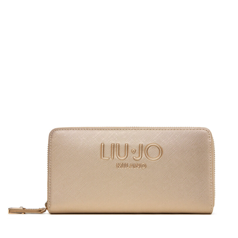 Голям дамски портфейл Liu Jo Ecs Xl Zip Around AF5170 E0087 Златист цвят на ниска цена