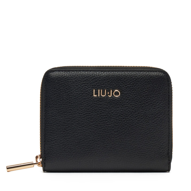Голям дамски портфейл Liu Jo M Zip Around AA5156 E0058 Черен цвят на ниска цена