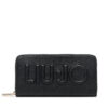 Голям дамски портфейл Liu Jo Zl Zip Around AXX027 E0086 Черен цвят на ниска цена