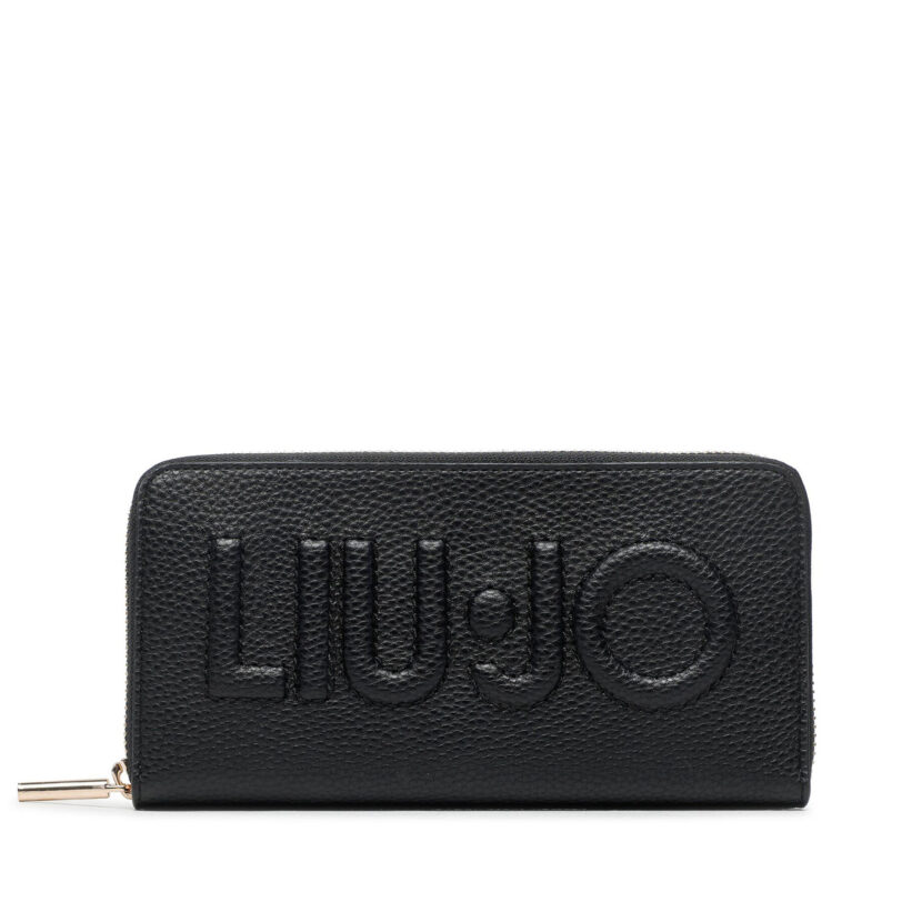 Голям дамски портфейл Liu Jo Zl Zip Around AXX027 E0086 Черен цвят на ниска цена