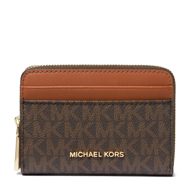 Голям дамски портфейл MICHAEL Michael Kors 32T4GJ6Z5B Кафяв цвят на ниска цена