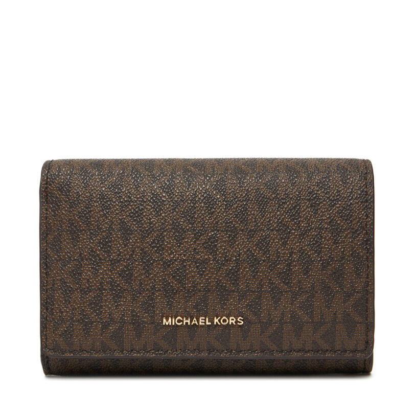 Голям дамски портфейл MICHAEL Michael Kors 32T5GJ6D9B Кафяв цвят на ниска цена