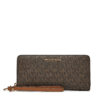 Голям дамски портфейл MICHAEL Michael Kors Jet Set 32F1GJ6E7B Кафяв цвят на ниска цена