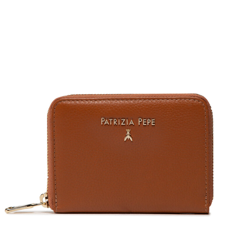 Голям дамски портфейл Patrizia Pepe CQ8512/L001-B757 Кафяв цвят на ниска цена