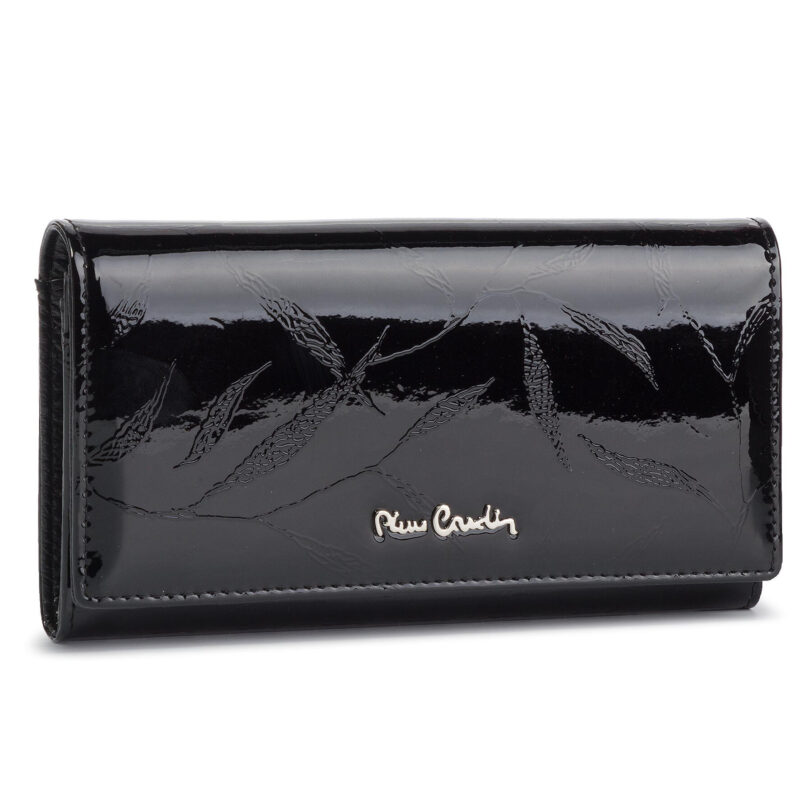 Голям дамски портфейл Pierre Cardin 02 LEAF114 Черен цвят на ниска цена