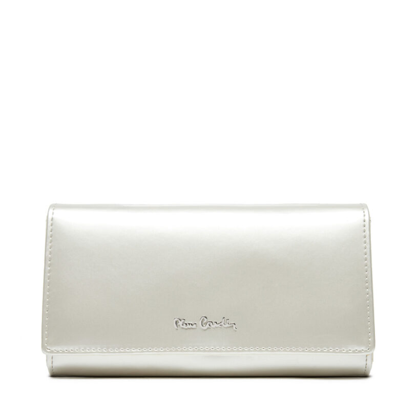 Голям дамски портфейл Pierre Cardin 07 SHINY 106 Екрю цвят на ниска цена