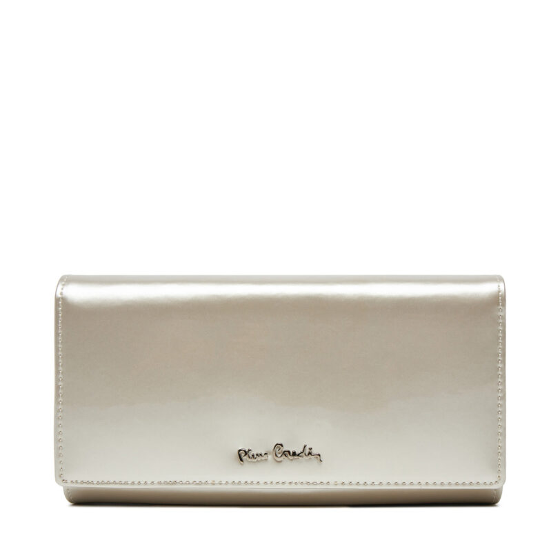 Голям дамски портфейл Pierre Cardin 07 Shiny 121 Екрю цвят на ниска цена
