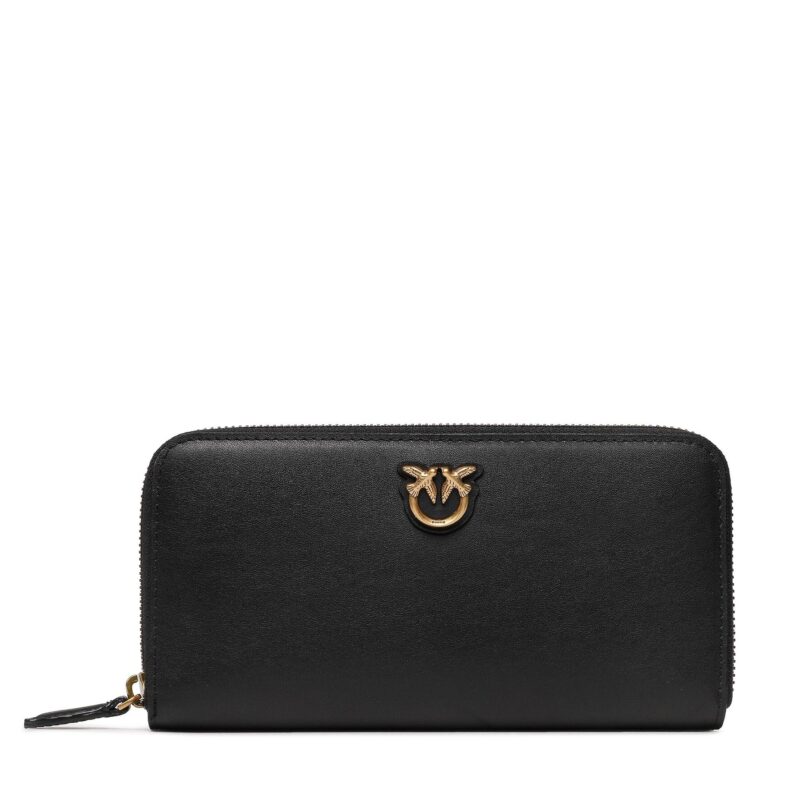 Голям дамски портфейл Pinko Ryder Zip Around PE 23 PCPL 100250 A0F1 Черен цвят на ниска цена