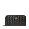 Голям дамски портфейл Pinko Ryder Zip Around PE 23 PCPL 100250 A0GK Черен цвят на ниска цена