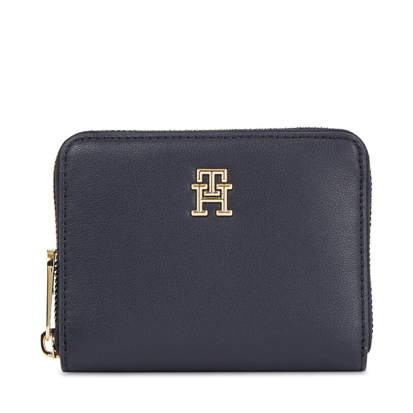 Голям дамски портфейл Tommy Hilfiger Poppy Plus Med Za AW0AW15259 Тъмносин цвят на ниска цена