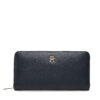 Голям дамски портфейл Tommy Hilfiger Th Icon Lrg Za AW0AW17744 Тъмносин цвят на ниска цена