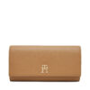 Голям дамски портфейл Tommy Hilfiger Th Legacy Flap Lrg Wallet AW0AW17267 Кафяв цвят на ниска цена