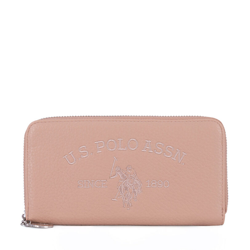 Голям дамски портфейл U.S. Polo Assn. WIUXT8413WVP Бежов цвят на ниска цена