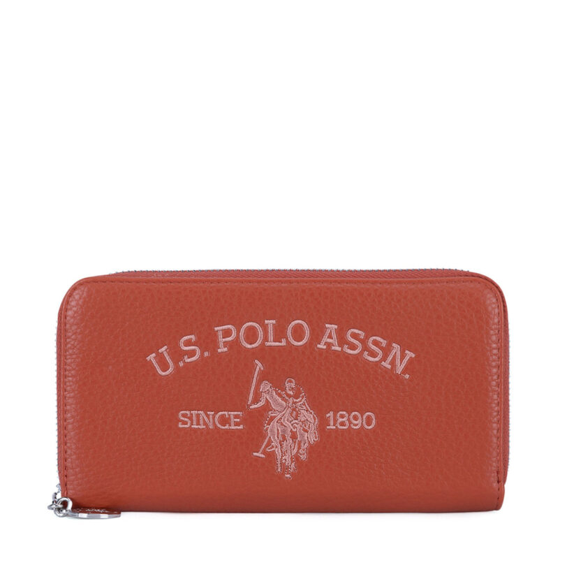 Голям дамски портфейл U.S. Polo Assn. WIUXT8413WVP Оранжев цвят на ниска цена