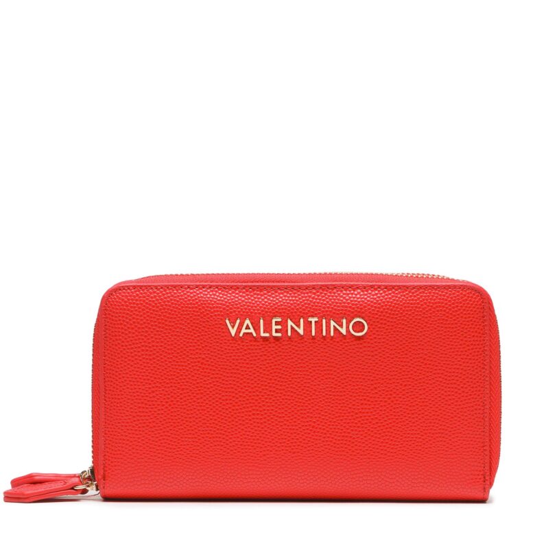 Голям дамски портфейл Valentino Divina VPS1R447G Червен цвят на ниска цена