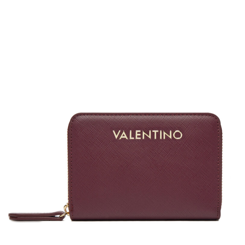 Голям дамски портфейл Valentino Zero Pre VPS7B3137 Бордо цвят на ниска цена