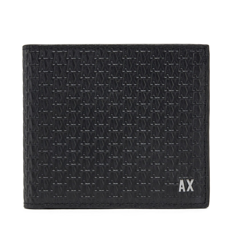 Голям мъжки портфейл Armani Exchange 958097 4R847 00020 Черен цвят на ниска цена