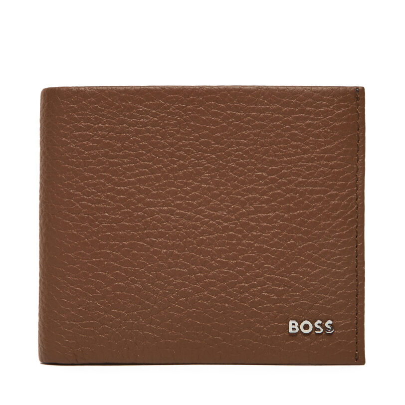 Голям мъжки портфейл BOSS 50529496 Кафяв цвят на ниска цена