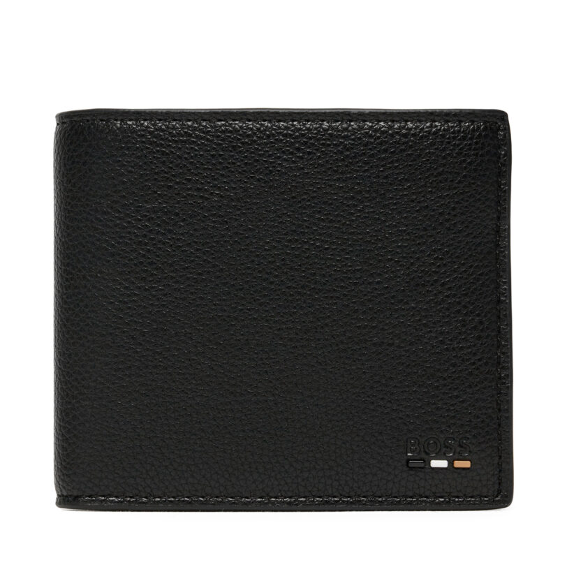Голям мъжки портфейл BOSS 50536479 Черен цвят на ниска цена