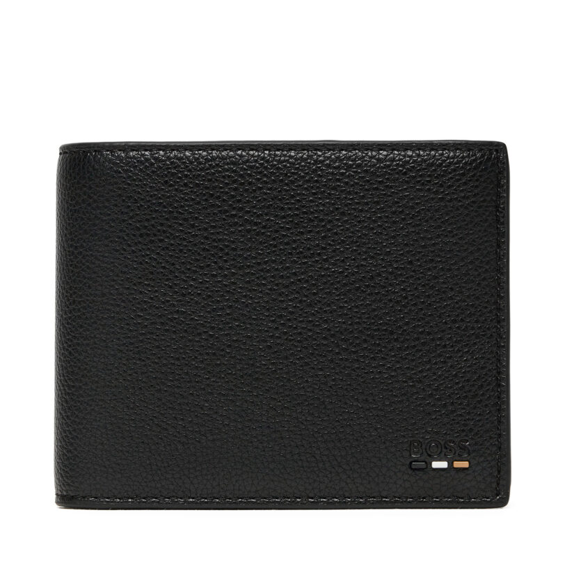 Голям мъжки портфейл BOSS 50536503 Черен цвят на ниска цена
