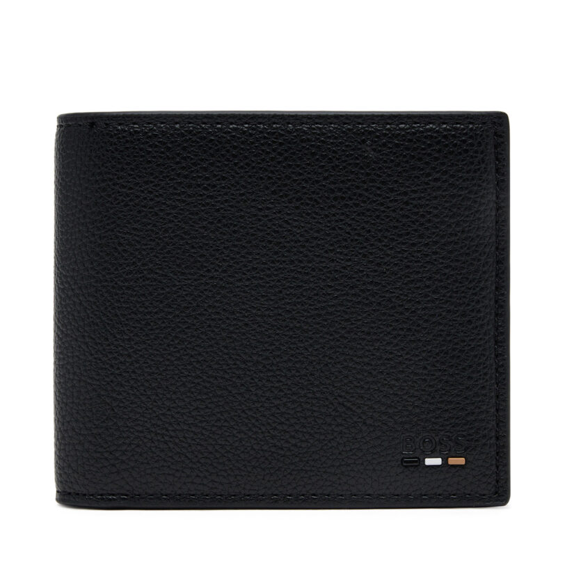 Голям мъжки портфейл BOSS 50536511 Черен цвят на ниска цена