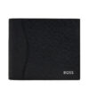 Голям мъжки портфейл BOSS 50542388 Черен цвят на ниска цена
