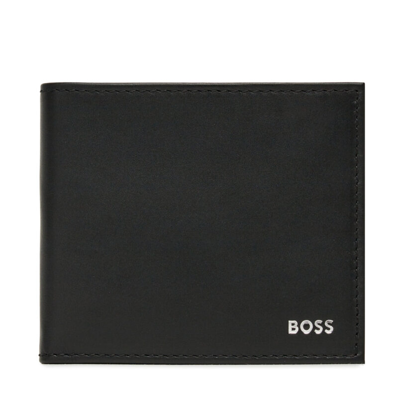 Голям мъжки портфейл BOSS 50548811 Черен цвят на ниска цена