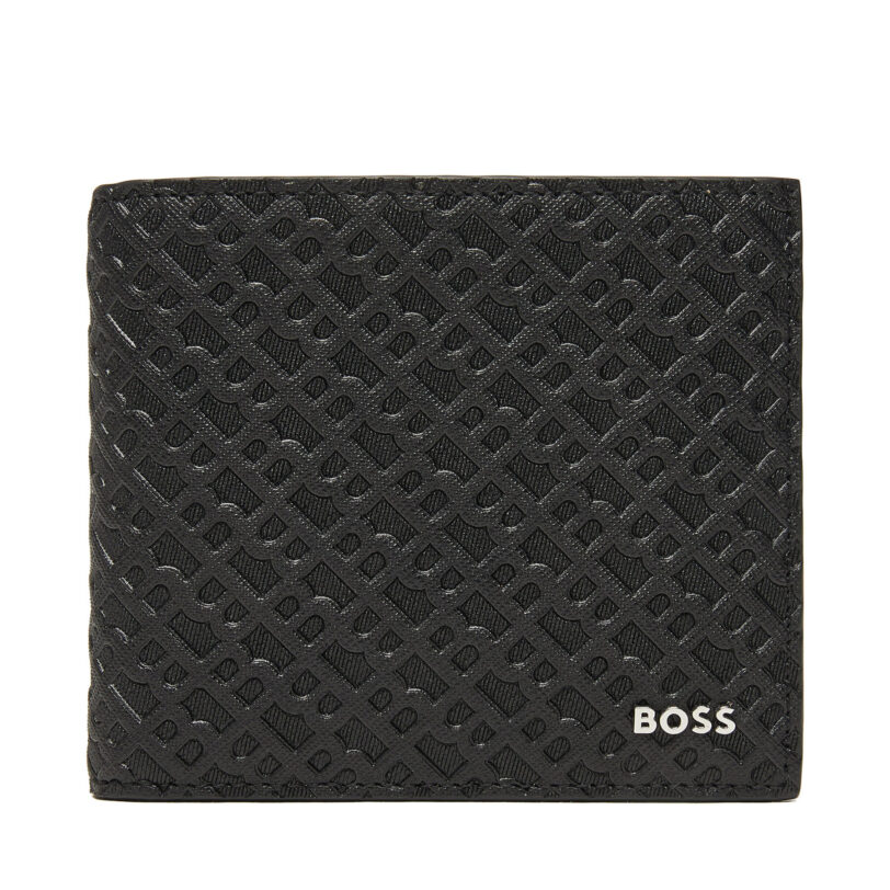 Голям мъжки портфейл BOSS Zair Ml 50548816 Черен цвят на ниска цена