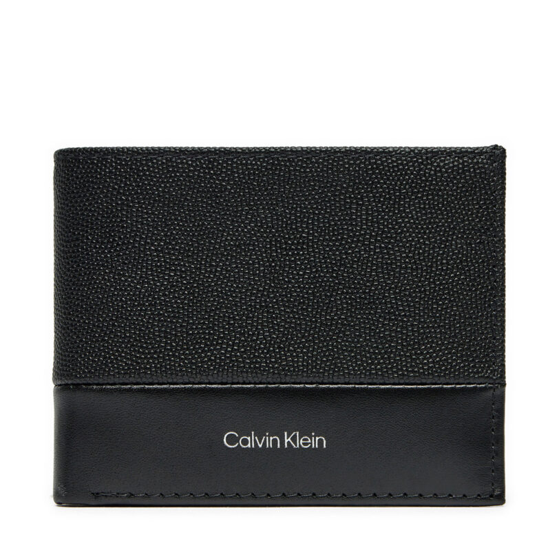 Голям мъжки портфейл Calvin Klein Ck Must Bifold 5cc W/Coin K50K512678 Черен цвят на ниска цена