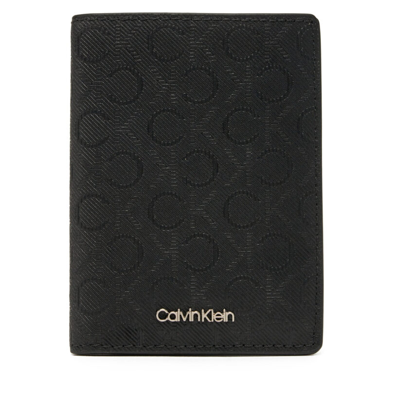 Голям мъжки портфейл Calvin Klein Ck Must Mono Bifold 7cc W/Coi K50K512686 Черен цвят на ниска цена