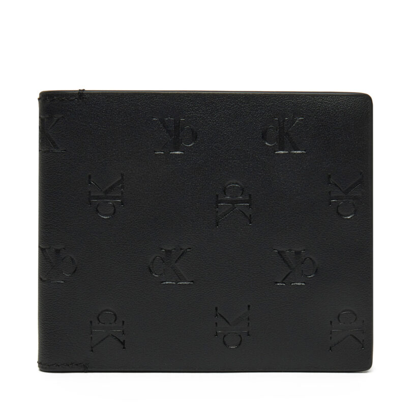 Голям мъжки портфейл Calvin Klein Jeans K50K513153 Черен цвят на ниска цена