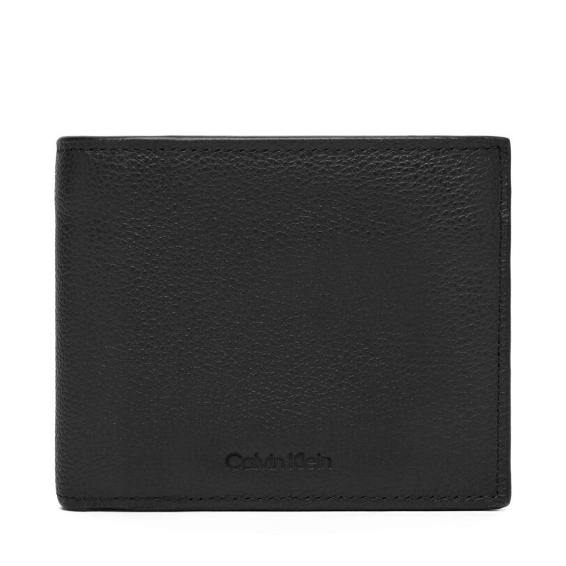 Голям мъжки портфейл Calvin Klein Micropebble Billfold W Coin LV04D1033G Черен цвят на ниска цена