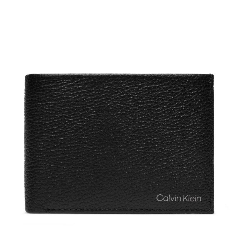 Голям мъжки портфейл Calvin Klein Warmth Bifold 5Cc W/ Coin L K50K507896 Черен цвят на ниска цена