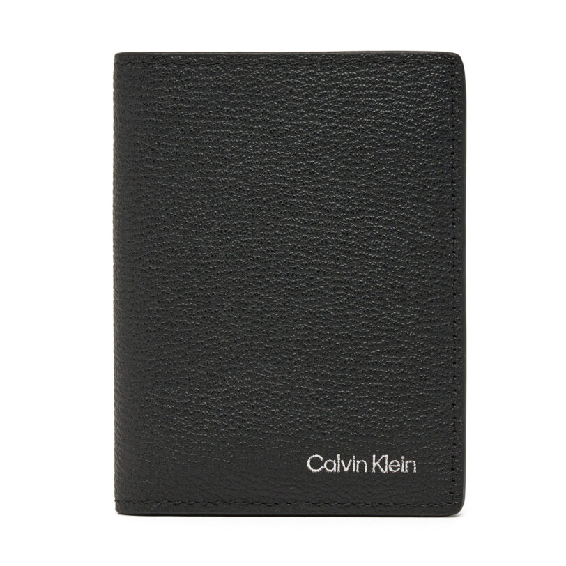 Голям мъжки портфейл Calvin Klein Warmth K50K512683 Черен цвят на ниска цена