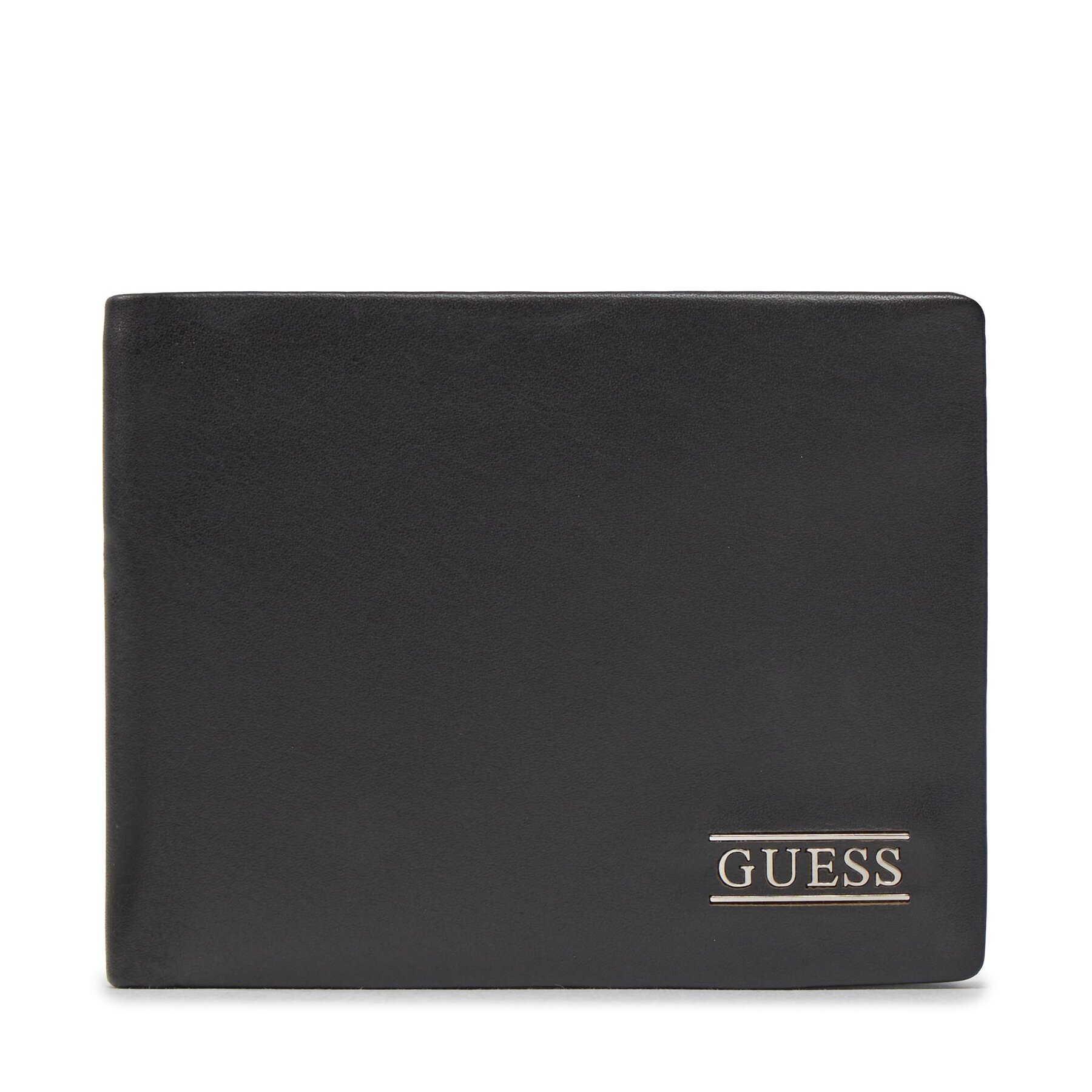 Голям мъжки портфейл Guess New Boston R Slg SMNEBR LEA20 Черен цвят на ниска цена