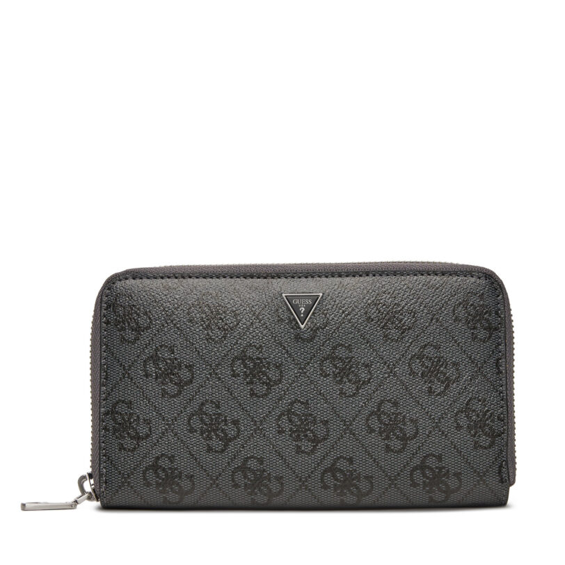 Голям мъжки портфейл Guess SMLYLL LEA28 Черен цвят на ниска цена
