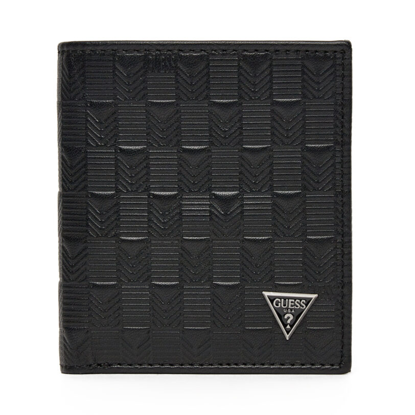 Голям мъжки портфейл Guess SMMADL LEA22 Черен цвят на ниска цена