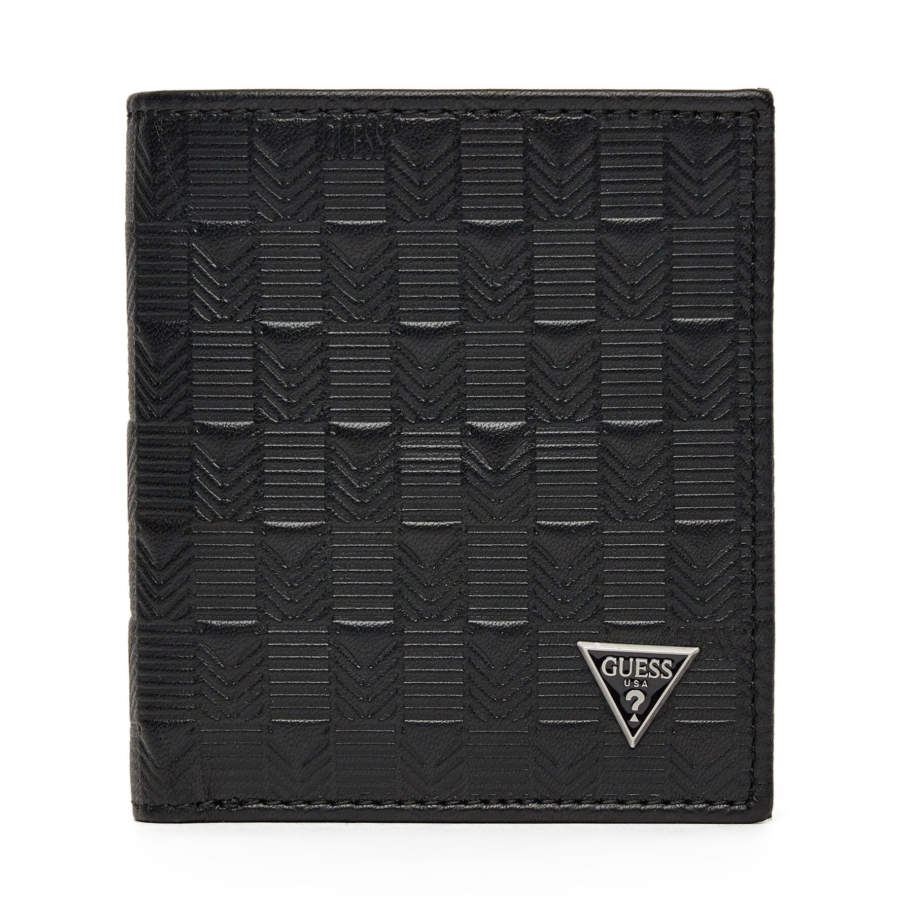 Голям мъжки портфейл Guess SMMADL LEA22 Черен цвят на ниска цена