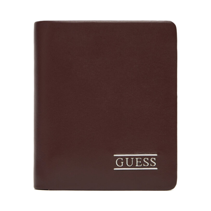 Голям мъжки портфейл Guess SMNEBR LEA22 Кафяв цвят на ниска цена