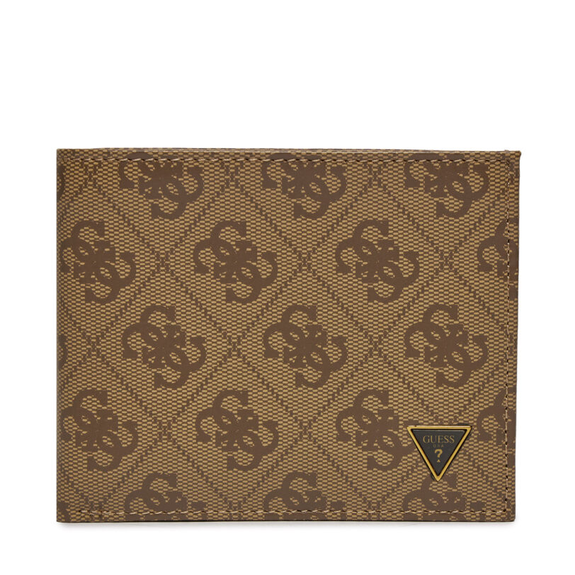 Голям мъжки портфейл Guess Vezzola Leather Slg SMVELE LEA20 Кафяв цвят на ниска цена