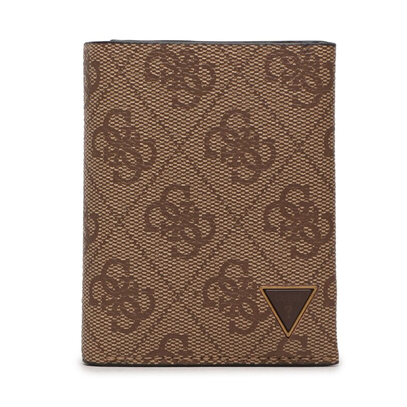 Голям мъжки портфейл Guess Vezzola Smart Slg SMEVZL LEA68 Кафяв цвят на ниска цена