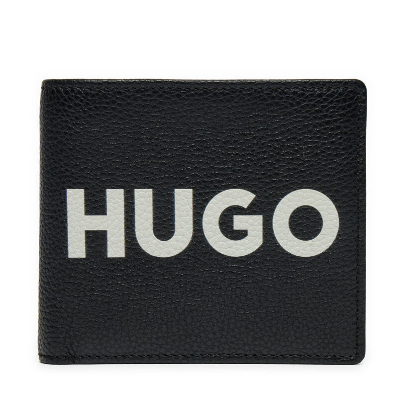 Голям мъжки портфейл HUGO Malick 50536039 Черен цвят на ниска цена