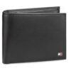 Голям мъжки портфейл Tommy Hilfiger Eton Cc Flap And Coin Pocket AM0AM00652 Черен цвят на ниска цена