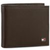 Голям мъжки портфейл Tommy Hilfiger Eton Mini Cc Wallet AM0AM00655 Кафяв цвят на ниска цена
